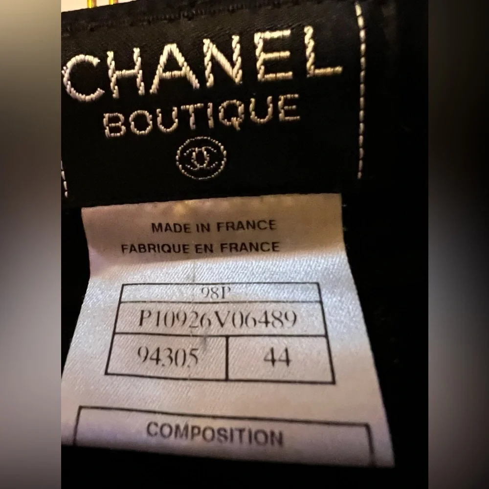 Chanel Boutique Cuffed Wool Pants